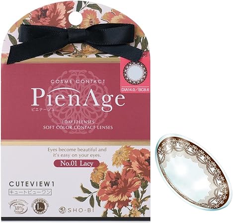 Amazon ピエナージュ 1箱12枚入 No 1レーシー Lacy 度なし ワンデー マギー カラコン Pienage 1day ドラッグストア