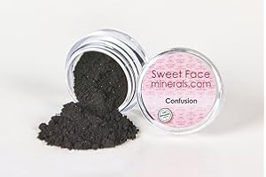 SWEET FACE MINERALS BLACK EYE LINER Shadow Mineral Makeup Bare Eyes Matte Loose Powder Cover