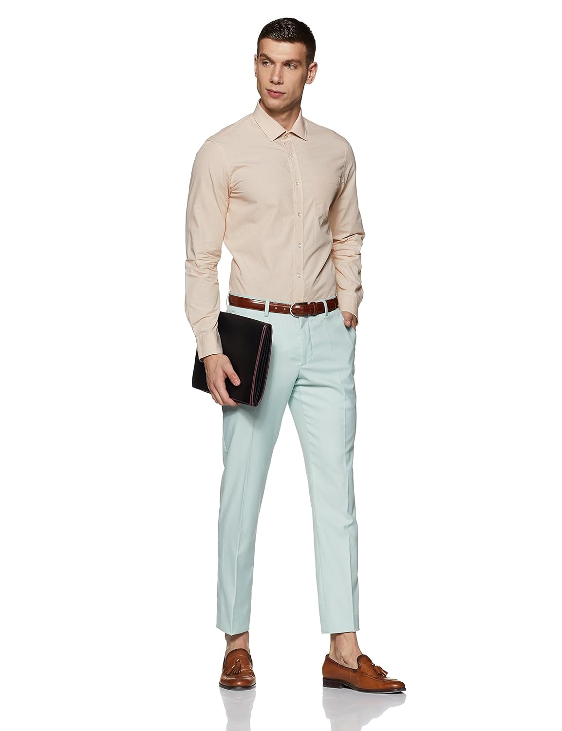 arrow men's checkered slim fit formal shirt