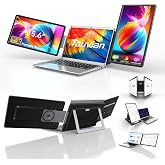 Tauvian 15.6" Laptop Screen Extender, Portable Triple Monitor for Laptops | FHD 1080P, USB-C/HDMI, Plug &amp; Play, 120% sRGB, Low Blue Light, Detachable Monitor Extender for Wins/macOS 13.3"-17.3"