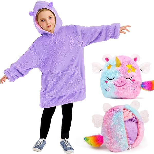 Blanket Ontel Huggle Ontel Products 261706 Unicorn Huggle Pets Hoodie