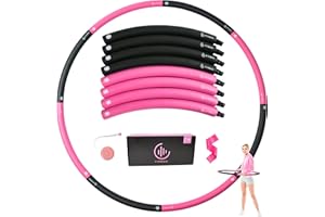 FITEROC Weighted Fitness Hoop for Adults Beginners, 2lb Hula Hoop for Fun Exercise, 8 Detachable Sections