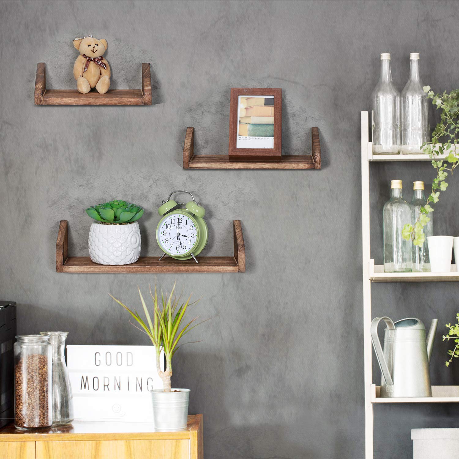 Nandae Conjunto de 3 estantes flotantes montados en la Pared estantes