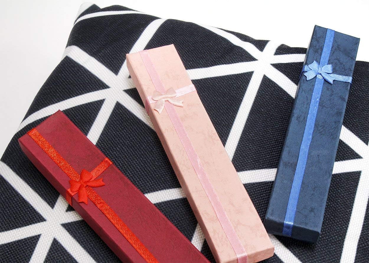 24-Piece Gift Box Set - Jewelry Box for Anniversaries, Weddings, Birthdays, Assorted Colors - 7.9 x 0.8 x 1.6 Inches: Home & Kitchen