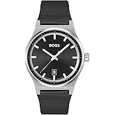 BOSS Candor Men's Quartz Watch with Date Indicator, Water Resistant up to 50 Meters 5ATM - Gift for Him