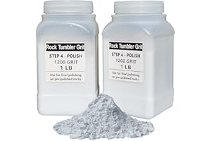 BAIDOON 2 lbs Rock Tumbler Grit for Step 4 Tumbling Stones, Tumbler Media Grit,Rock Polishing Grit Media, Works with Any Rock Tumbler, Rock Polisher, Stone Polisher,Superfine 1200# Aluminum Oxide Grit