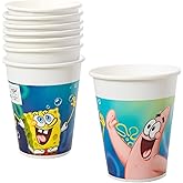 Procos Spongebob Squarepants Paper Cups – 8 fl oz FSC-Certified Disposable Cups