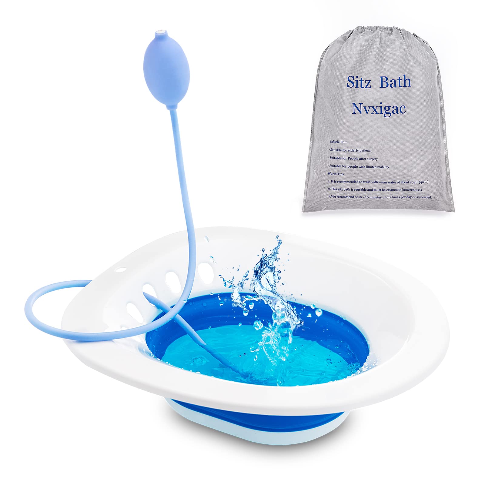 Sitz Basin Mua Nvxigac Sitz Bath for Toilet Seat, Sitz Bath for Hemorrhoids, Sitz ...