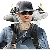 Leotruny Sun Hat with Solar Fan: Keed Cooling Fan Built in for Outdoor Men - Solar Powered & USB Charging for Fishing Summer
