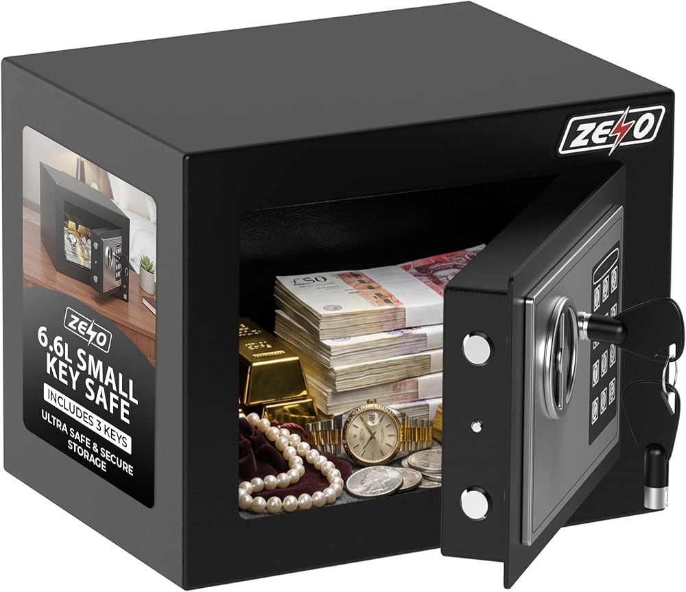 ZENO Digital Safe 6.6L with Keypad Dual Bolts Wall Mount Fire Resistant