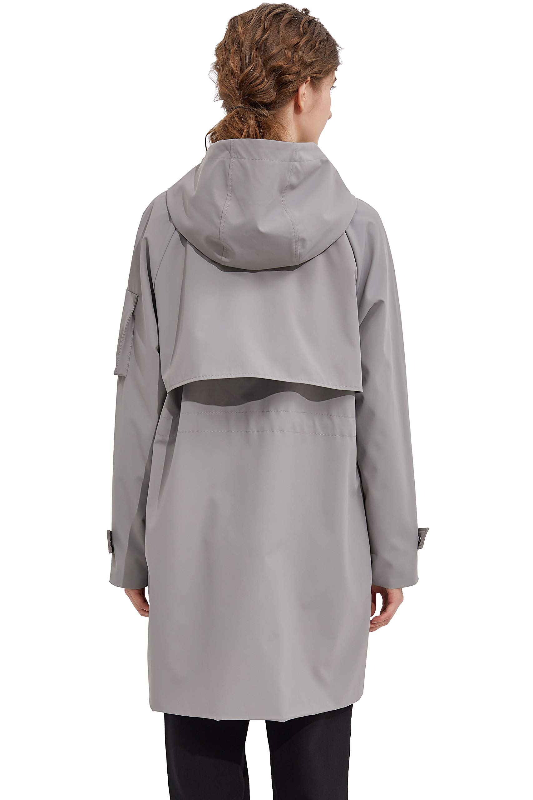 Orolay Women's Long Windbreaker Hooded Light Jacket Active Outdoor Anoraks