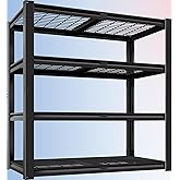 PrimeZone 40" W Heavy Duty Garage Shelving 2200 LBS 4 Tier Storage Shelves Adjustable Industrial Metal Wire Shelf Utility Rack for Garage,Basement,Pantry,Warehouse,Commercial,40" W X 20" D X 60" H