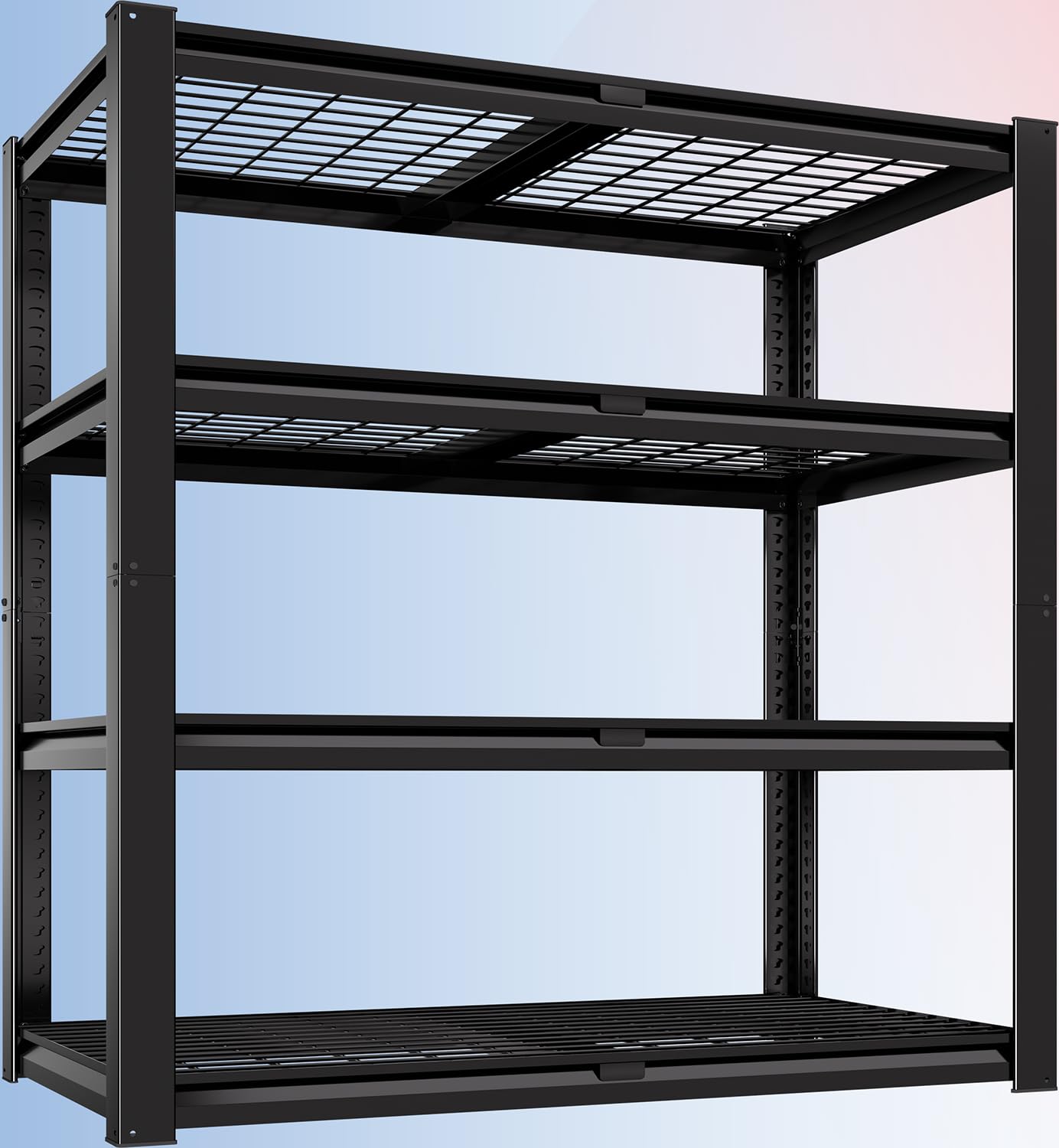 Photo 1 of ***reference***PrimeZone 40" W Heavy Duty Garage Shelving 2200 LBS 4 Tier Storage Shelves Adjustable Industrial Metal Wire Shelf Utility Rack for Garage,Basement,Pantry,Warehouse,Commercial,40" W X 20" D X 60" H