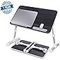 Callas Adjustable Portable Laptop Table, Bed Table, Notebook Stand, Laptop Standing Desk, CA6-Black