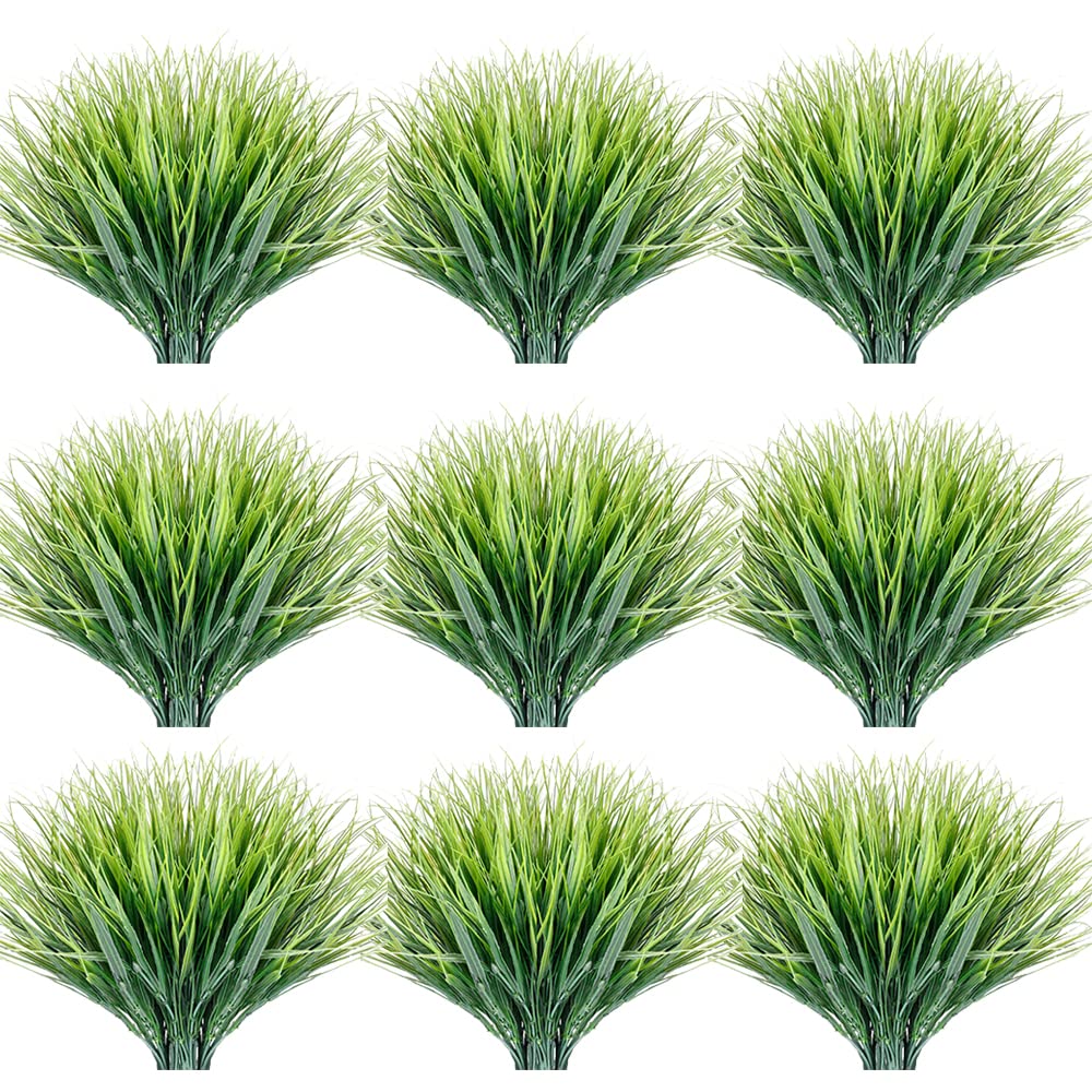 Photo 1 of JEMONG 30 Bundles Artificial Grasses Outdoor UV Resistant Fake Grasses No Fade Faux Plastic Plants Garden Porch Window Box Decorating…