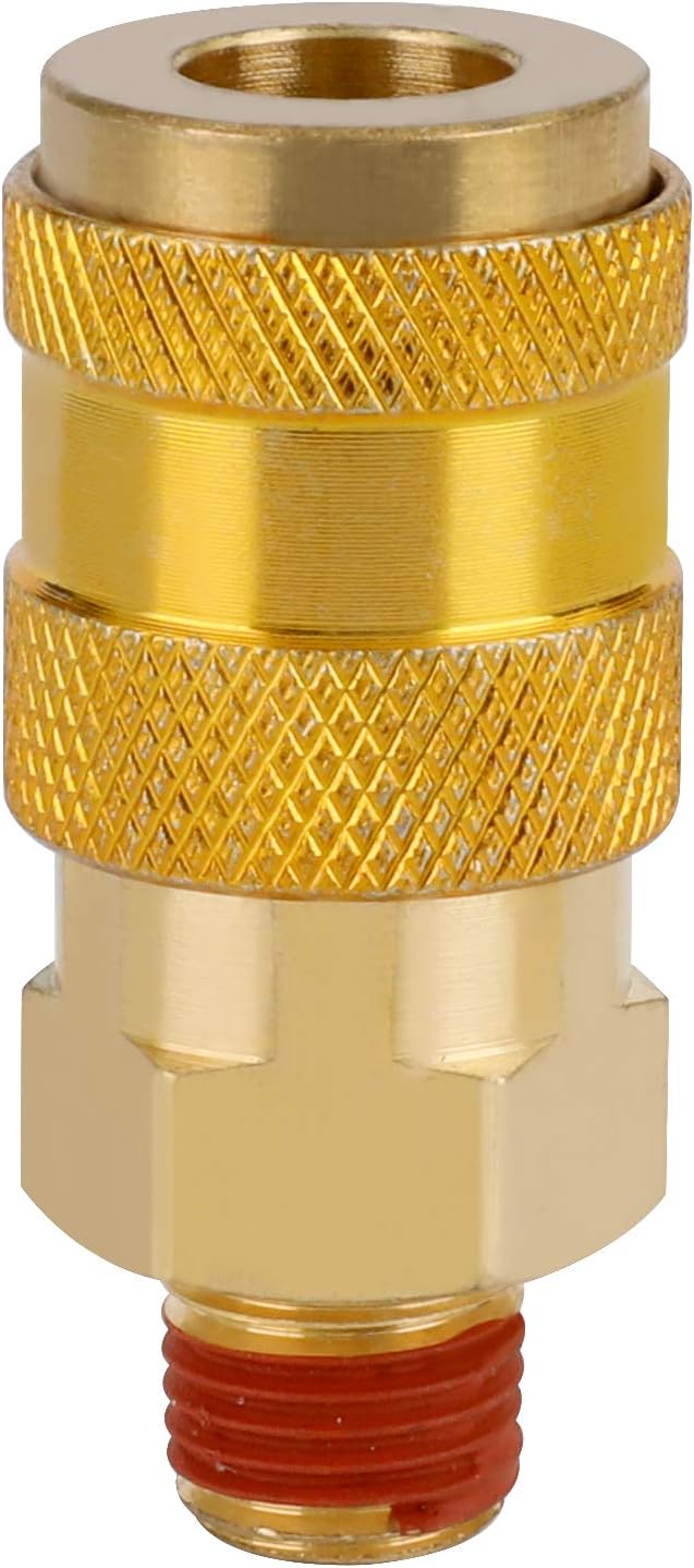 WYNNsky Air Compressor Accessories Fittings, Universal Type Air Coupler with 1/4'' NPT Male Threads, 10 Pieces Air Tools Fittings - - 