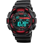 MASTOP Men Sport Digital Watch 7 Colors LED Light Outdoor Military Watches Chronograph Alarm Clock Wristwatch