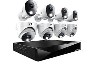 Night Owl 2-Way Audio 12 Channel DVR Video Home Security Camera System with 8 (4 Bullet 4 Dome) Wired 2K HD Indoor/Outdoor Deterrence Cameras and 2TB Hard Drive (4 Bullet/4 Dome - 12 Channel)