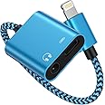 iPhone Headphone Adapter with Charge 2-in-1 Lightning to 3.5mm Female Aux Audio Jack Dual Converter Mfi Certified Apple Dongle Splitter + Charger Adaptor for iPhone 14 Pro Max 13 12 11 XR XS iPad Mini
