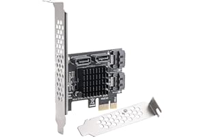 MZHOU PCIe SATA Card 4 Port Expansion Card - 1X Serial- Adapter Converter Card Compatible with PCI-E 3.0 ASM1064 Chipset with