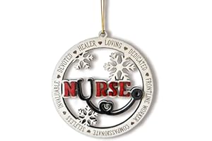 DONGNAIWIN Nurse 2025 Wooden Christmas Ornament – Healthcare Hero Holiday Decoration, Appreciation Gift for Nurses, Frontline Workers