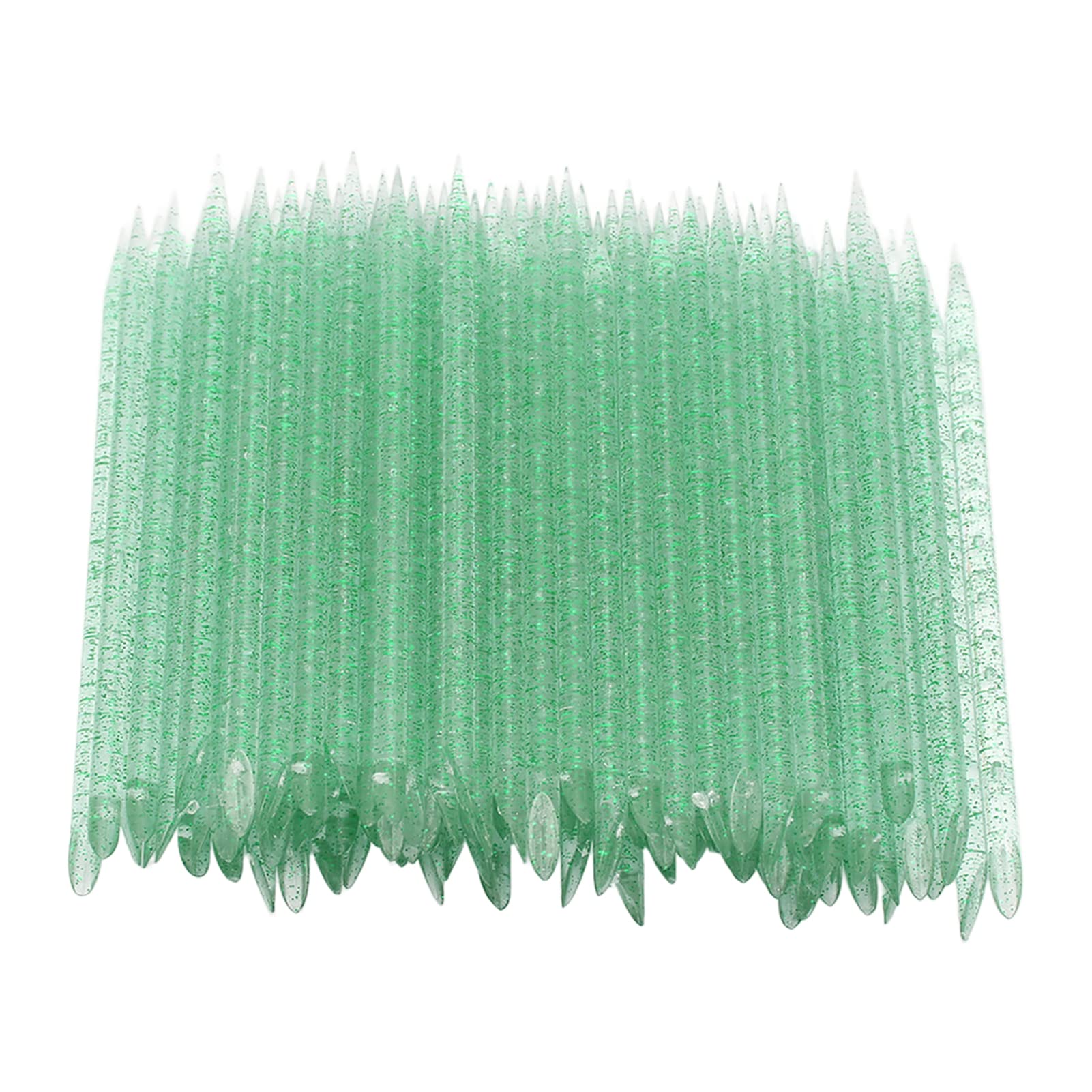 100pcs Nail Care Cuticle Pusher - Disposable Nail Cuticle Pusher Dead Skin Removal Manicure Pedicure Cuticle Cleaning Sticks Crystal Cuticle Putter Nail Stick for Fingernail(03)