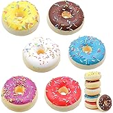inheming 6 PCS Artificial Doughnuts for Display, Realistic Cute Fake Doughnut, Faux Doughnut Model for Bakery Shop Display, Photography Props, Home Decoration