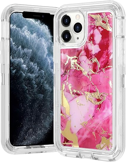 Amazon Com Wollony For Iphone 11 Pro Max Case Marble Gold Glitter