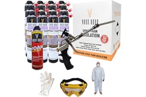 Vega Bond SF001 12-Packs Set, Premium Single Component Self Expanding, Purplecoat Closed Cell Insulation Spray Foam, Acoustic Spray (240 Board Feet Coverage)