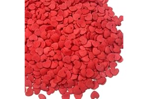 LITTLESTAR Red Heart Sprinkles for Cake Decorating, Valentines Sprinkles for Baking, Edible Heart Shaped Confetti for Cookies, Cupcakes & Ice Cream
