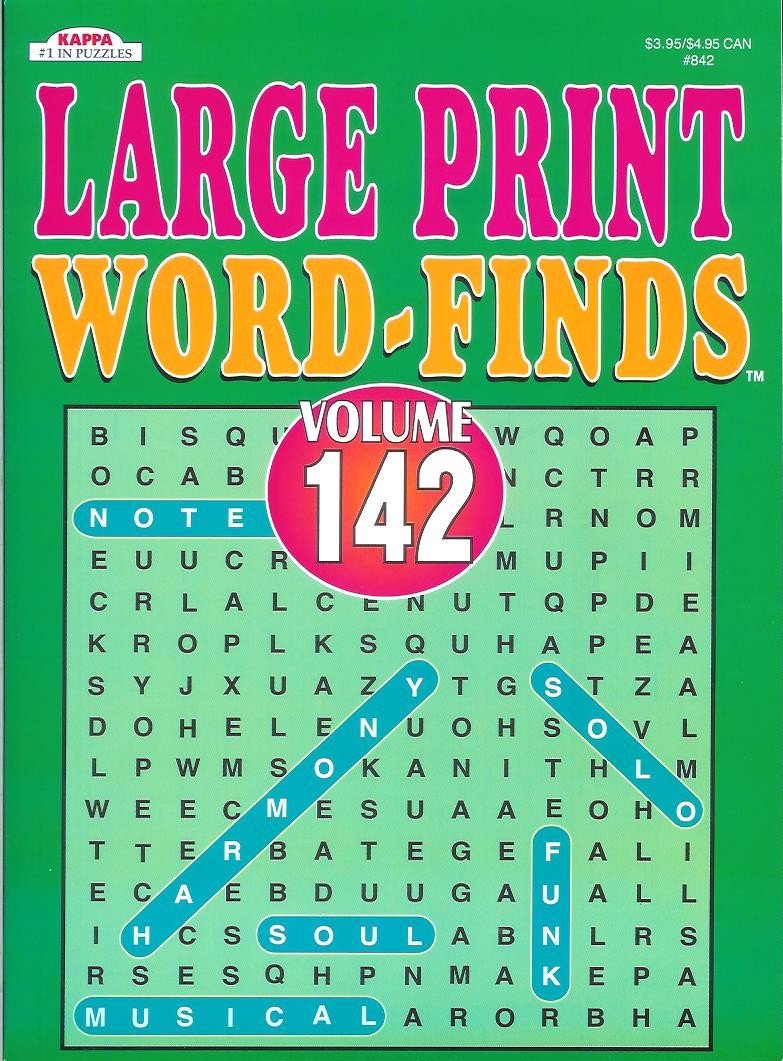 Large Print Word Finds Volume 142 12 95 Word Searches In Large Print Editors Of Large Print Word Finds Amazon Com Books