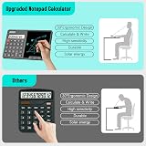 HIHUHEN HY-666KA Calculator with Writing Pad Solar Battery Dual Power 12-Digit view 6
