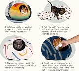 MEOWFIA Cat Cave – Premium Felt Cat Bed Handmade Merino Wool Large Snow Leopard view 7