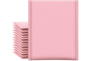 UCGOU Bubble Mailers 8.5x12 Inch Light Pink 25 Pack Poly Padded Envelopes #2 Medium Mailing Opaque Packaging Postal Self Seal Waterproof Boutique Shipping Bags for Clothes Makeup Supplies