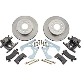 Rear Disc Brake Conversion Kit, For GM 10 &amp;12 Bolt, Bolt-On Dual Pattern | Includes Caliper Brackets, Vented Rotors, GM Metric Calipers, Brake Pads, All Required Hardware For Installation