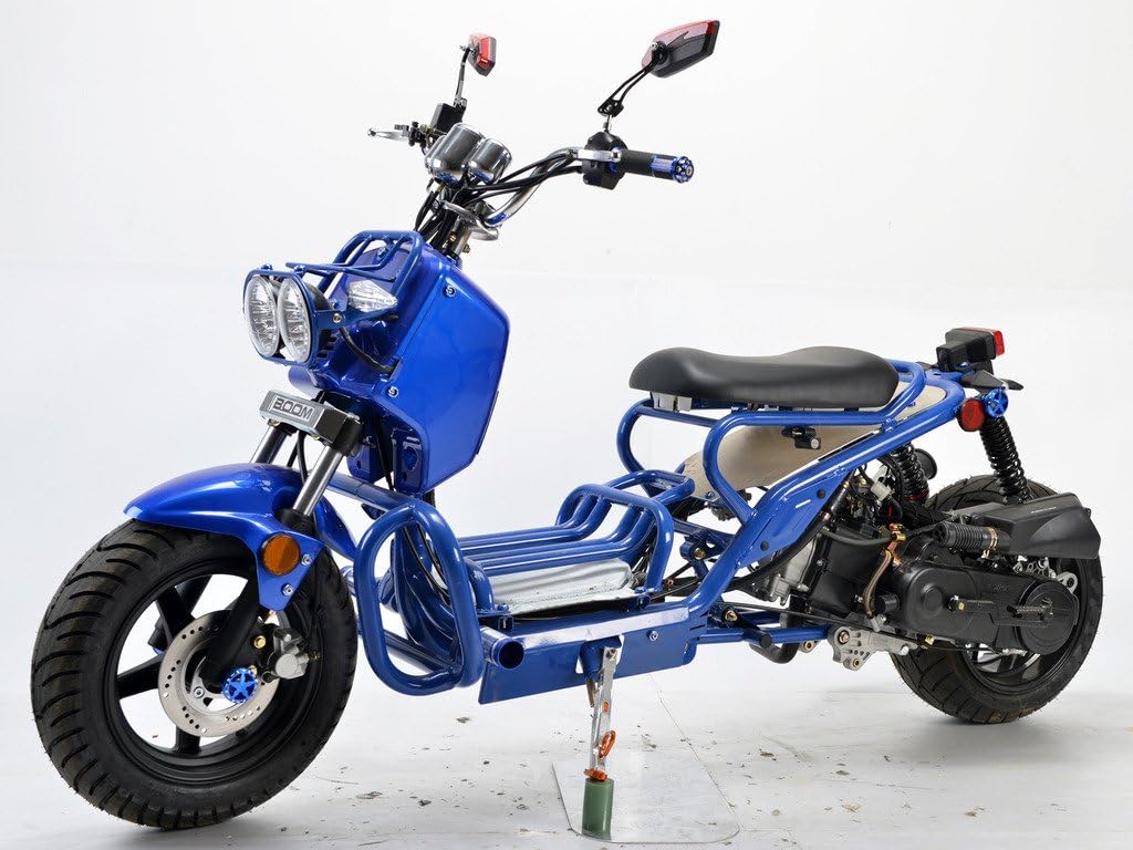 CRT MOTOR Boom 50cc Maddog Air Cooled Single Cylinder 4-Stroke Moped Scooter Blue