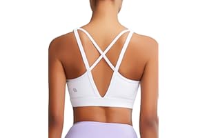 RUNNING GIRL High Impact Sports Bras for Women, High Support Running Sports Bra Moulded Cup Strappy Sports Bras
