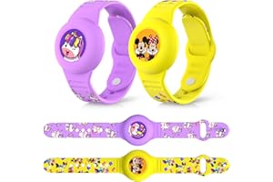 2pcs for AirTag Hand Eco Sleeve, Cute Bracelet for AirTag Stands, Waterproof Adjustable AirTag Hidden Wrist Strap, Soft Silic