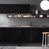 Abyssaly Black Vinyl Wrap Self Adhesive Wallpaper 30x200cm Wood Effect view 4