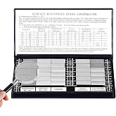 YUCHENGTECH Surface Roughness Standards Set 30Pcs Surface Roughness Comparators with 5X Magnifying Glass Surface Finish Comparator Ra0.05-12.5mm for Lathe Machinery Manufactur Teach
