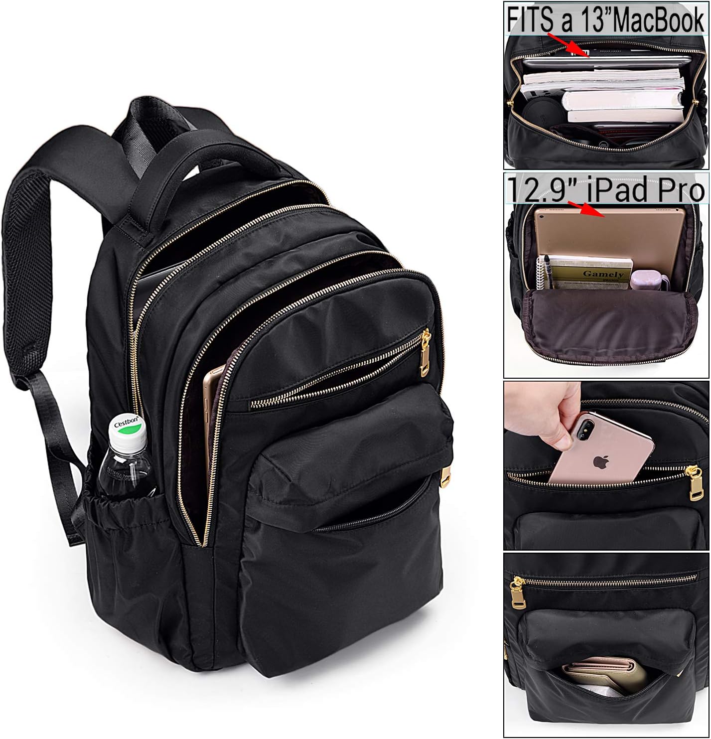 UTO Waterproof Laptop Backpack Nylon School Bag Travel  display picture 2