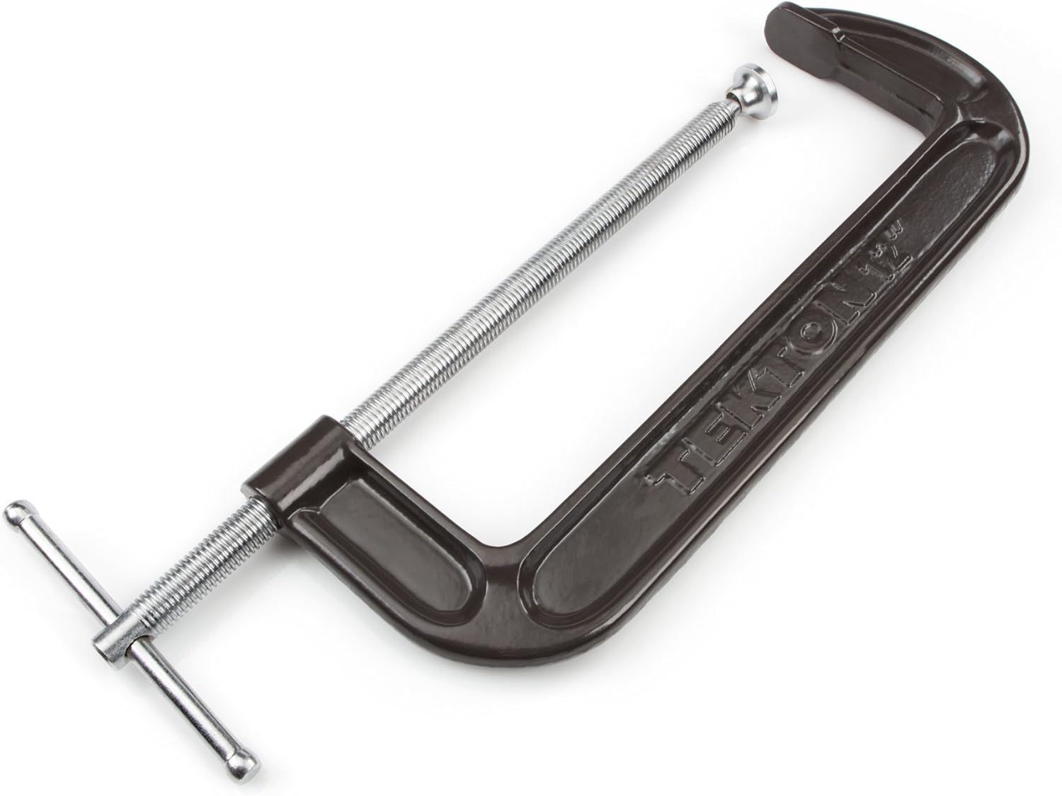 TEKTON 12-Inch Malleable Iron C-Clamp, 12-Inch Jaw Opening, 3-5/8-Inch Throat Depth | 4040