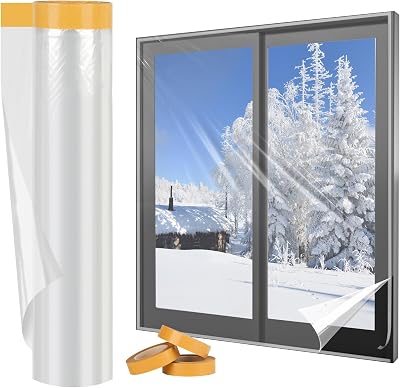 Yotache Window Insulation Kit 1.6m x 10m POF Shrink Film Indoor