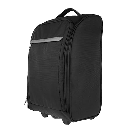 BagsRUs Polyester 32 cms Black Softsided Cabin Luggage (CA107FBL)