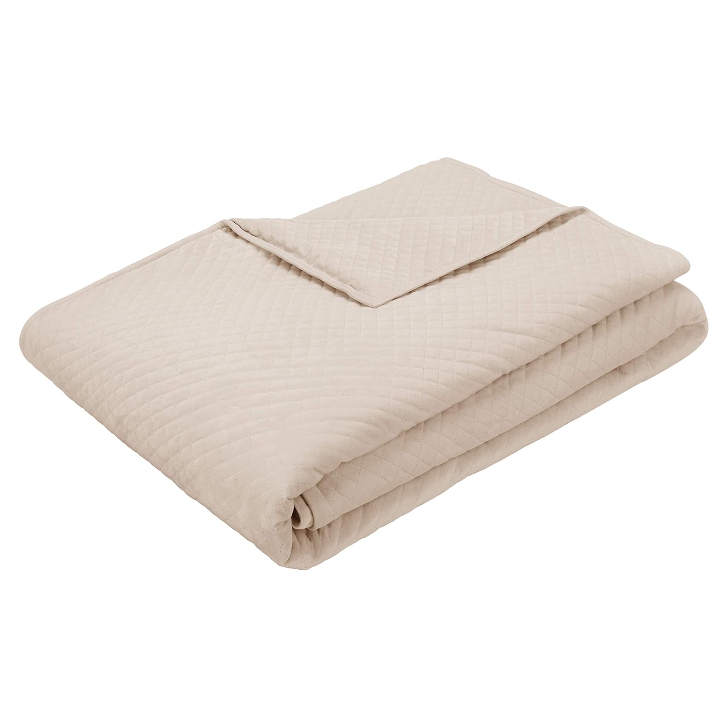 Basics Quilted Minky Weighted Blanket Cover - 60" x 80" (Full/Queen), Dark Grey: Home & Kitchen
