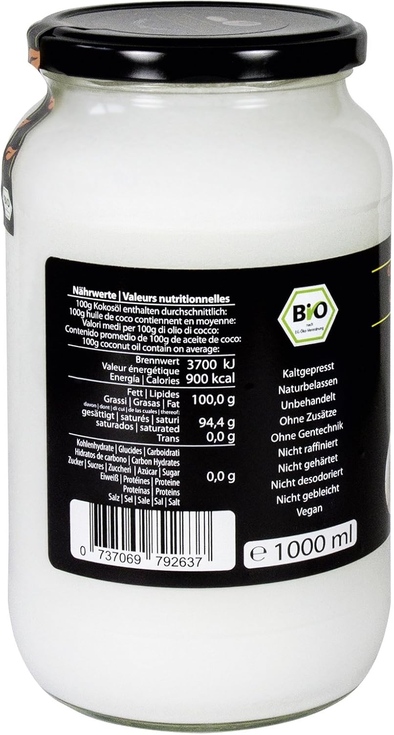 Huile de coco extra vierge - Arnetica - 1000ml</span> (0737069792637)