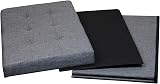 HomeHarmony Folding Storage Ottoman Seat Grey Large 76x38x38 cm view 5