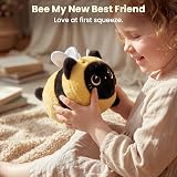Mewaii Cute Black Cat Bee Plush Pillow 8 Inch Kawaii Stuffed Toy view 2