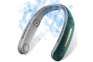 MSEVC Neck Fan 4 Turbo 6000mAh Portable Neck Fan 360°Cooling Airflow Bladeless Neck Fan USB Rechargeable with 3 Speeds Adjust