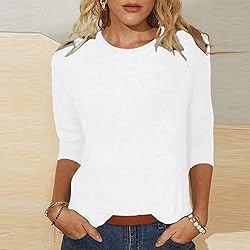 Summer Tops for Women 2025,Womens 3/4 Length Sleeve